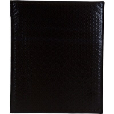 Jam Paper Bubble Padded Mailers with Peel and Seal Closure, 10" x 13", Black Matte, 12/Pack (V0140117)