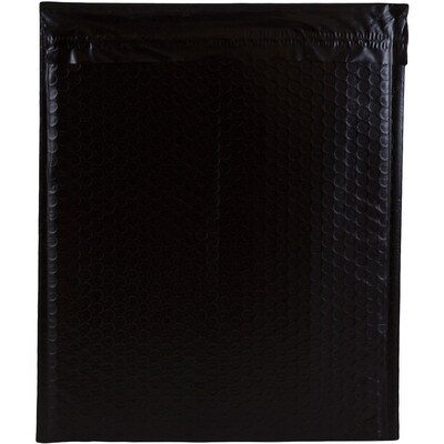 Jam Paper Bubble Padded Mailers with Peel and Seal Closure, 10" x 13", Black Matte, 12/Pack (V0140117)