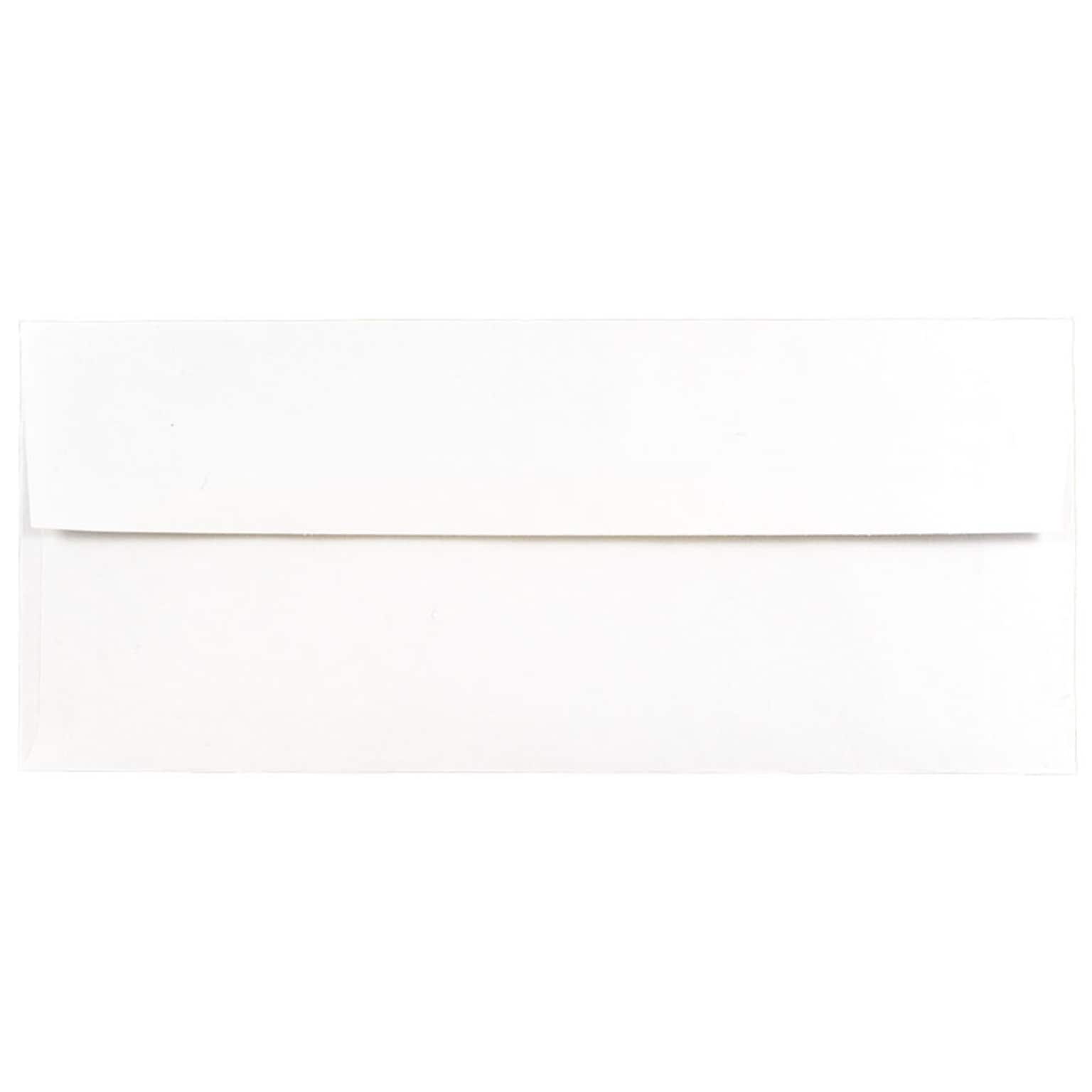 JAM PAPER 3 7/8 x 8 1/8 Foil Lined Invitation Envelopes, White with Silver Foil, 50/Pack (352231723I)