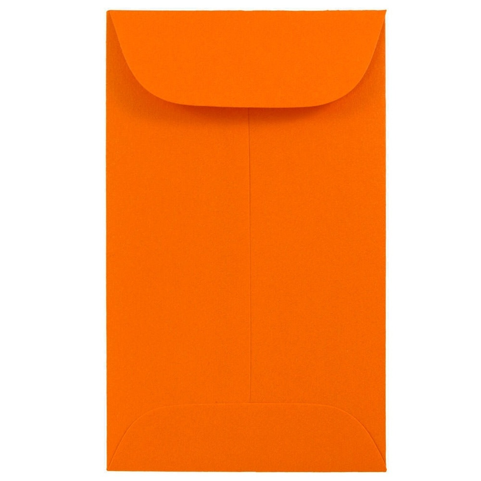 JAM PAPER #3 Coin Business Colored Envelopes, 2 1/2 x 4 1/4, Orange Recycled, 100/Pack (900967818A)