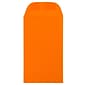 JAM PAPER #3 Coin Business Colored Envelopes, 2 1/2" x 4 1/4", Orange Recycled, 100/Pack (900967818A)