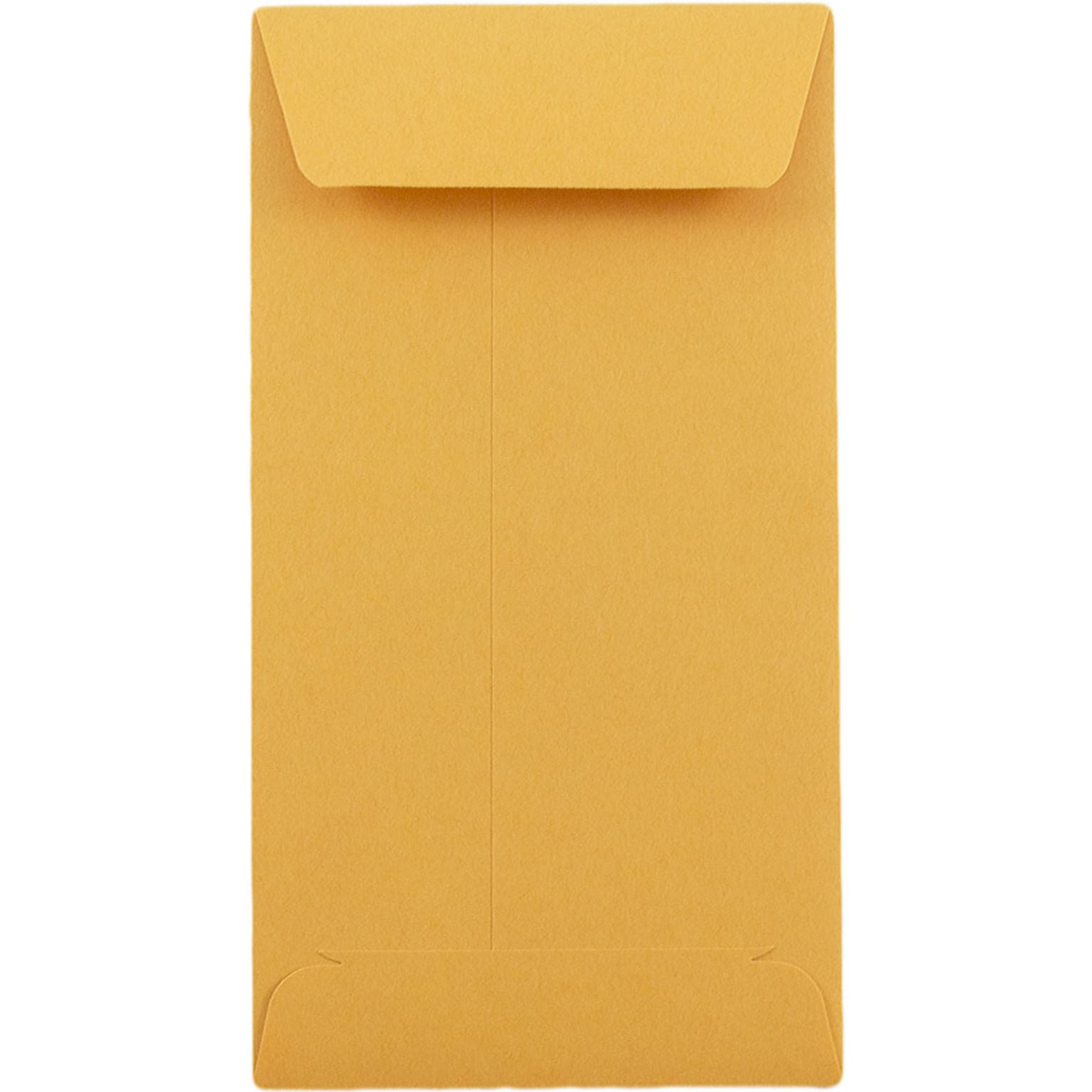 JAM PAPER #5.5 Kraft Coin Recycled Business Envelopes, 3 1/8 x 5 1/2, Brown Kraft Recycled, 100/Pack (40931170B)