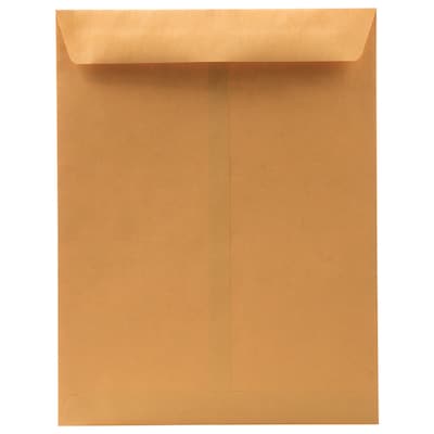 JAM Paper Premium Catalog Envelope, 10 x 13, Brown Kraft Manila, 100/Pack (V018286)