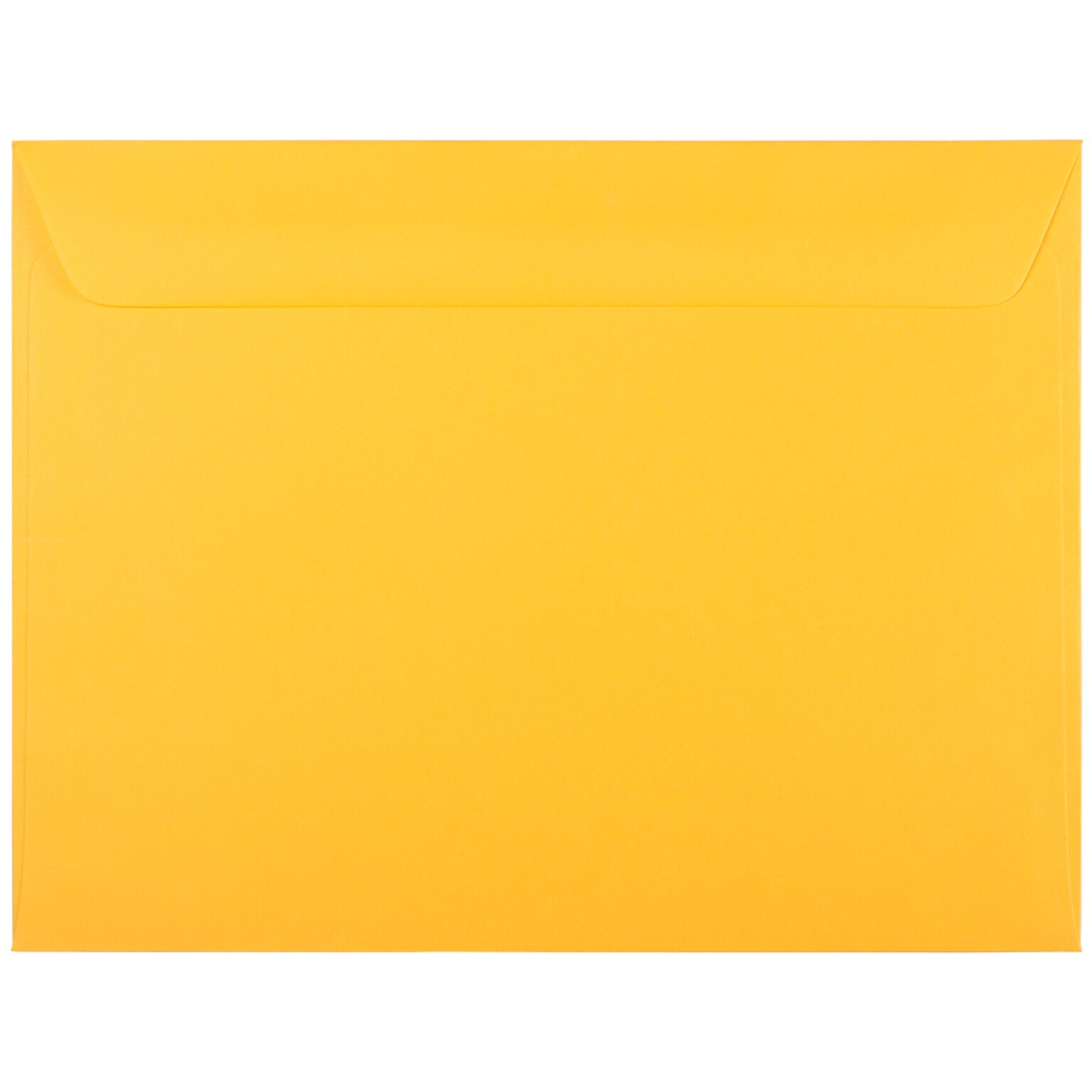 JAM PAPER 9 x 12 Booklet Premium Envelopes, Sunflower Yellow, 100/Pack (194505C)