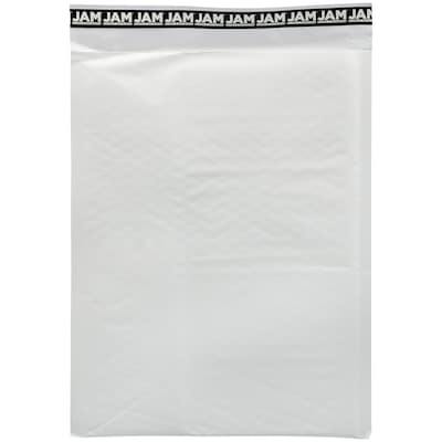 JAM PAPER Bubble Lite Padded Mailers, Size 5, 10 1/2 x 14 1/2, White Kraft, 25/Pack (194505I)