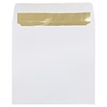 JAM Paper® Lined Wedding Envelope Set, 5.75 x 8, Ecru with Black Lining, 100/pack (526SE6070)