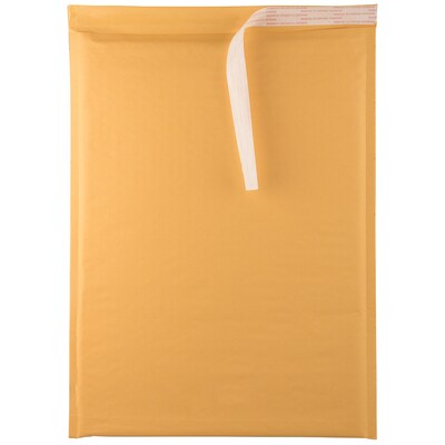 JAM PAPER Bubble Lite Padded Mailers, Size 6, 12 1/2" x 17 1/2", Brown Kraft, 25/Pack (526PKCE110)