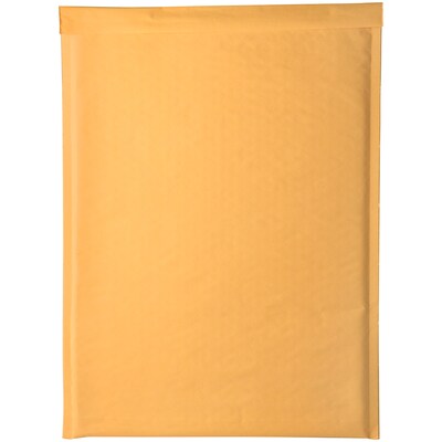 JAM PAPER Bubble Lite Padded Mailers, Size 6, 12 1/2" x 17 1/2", Brown Kraft, 25/Pack (526PKCE110)