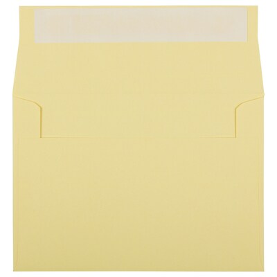 JAM PAPER A9 Colored Invitation Envelopes with Peel & Seal Closure, 5 3/4 x 8 3/4, Canary Yellow, Bulk 250/Pack (370031865H)