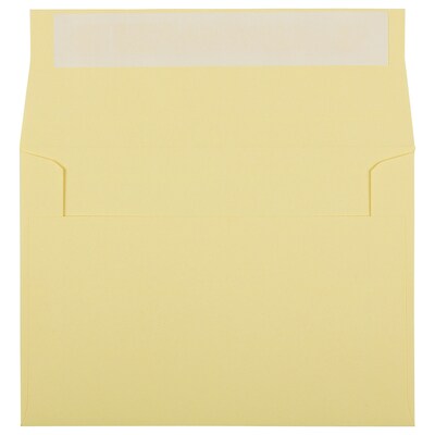 JAM PAPER A9 Colored Invitation Envelopes with Peel & Seal Closure, 5 3/4 x 8 3/4, Canary Yellow, Bu