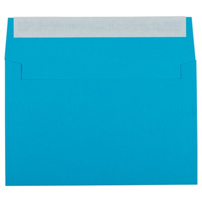 JAM PAPER A9 Colored Invitation Envelopes with Peel & Seal Closure, 5 3/4 x 8 3/4, Blue Recycled, Bulk 1000/Carton (1534200B)