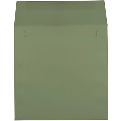 JAM PAPER Premium Invitation Envelopes, 6 1/2 x 6 1/2, Olive Green, 25/Pack (187021)