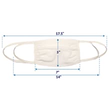ATA Reusable SILVADUR™ 930 FLEX Anti-Microbial Cloth Face Masks, 3-Ply, Adults, Cotton, White, 10 /P