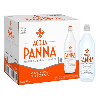 Acqua Panna Natural Spring Water, 25.3 fl oz. Plastic Bottles, 12/Pack (12393949)