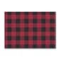 Custom 7" x 5" Merry Wishes Plaid Holiday Photo Card, White Smooth 115#, 25/Pack