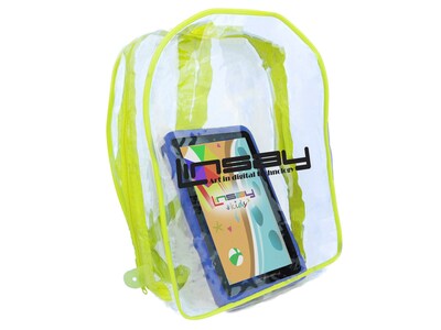 Linsay 7 Tablet with Blue Kids Defender Case & Backpack, WiFi, 2GB RAM, 64GB Storage, Android 13,