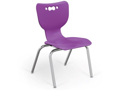 MooreCo Hierarchy 4-Leg Plastic School Chair, Purple (53316-1-PURPLE-NA-CH)