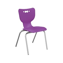 MooreCo Hierarchy 4-Leg Plastic School Chair, Purple (53318-1-PURPLE-NA-CH)