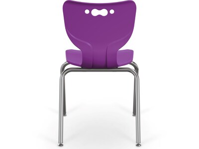 MooreCo Hierarchy 4-Leg Plastic School Chair, Purple (53318-1-PURPLE-NA-CH)