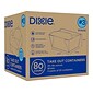 Dixie Paperboard Food Box, 2.5" x 8.5" x 6.25", Brown, 20/Pack, 4 Packs/Carton (3TOCSC)