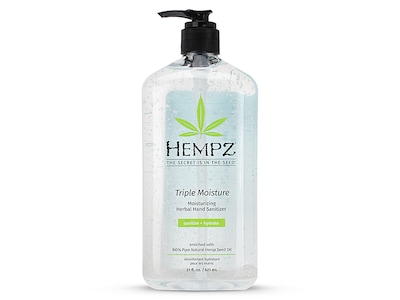 Hempz® Antibacterial Gel Hand Sanitizer, Herbal Triple Moisture Moisturizing, 21 fl. oz. (110-2275-05)