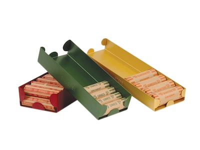 Control Papers $10 Pennies Tray, 1-Compartment, Red, 50/Carton (560065 FC)