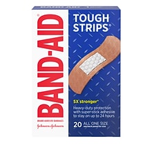 Band-Aid Brand Tough Strips Adhesive Bandages, 20/Box (117131)