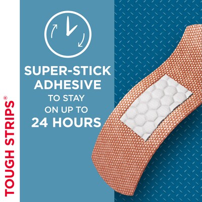 Band-Aid Brand Tough Strips Adhesive Bandages, 1.75" x 4", 20/Box (117131)