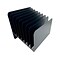 Huron Vertical 8-Compartment Steel Desk Organizer, Black (HASZ0156)