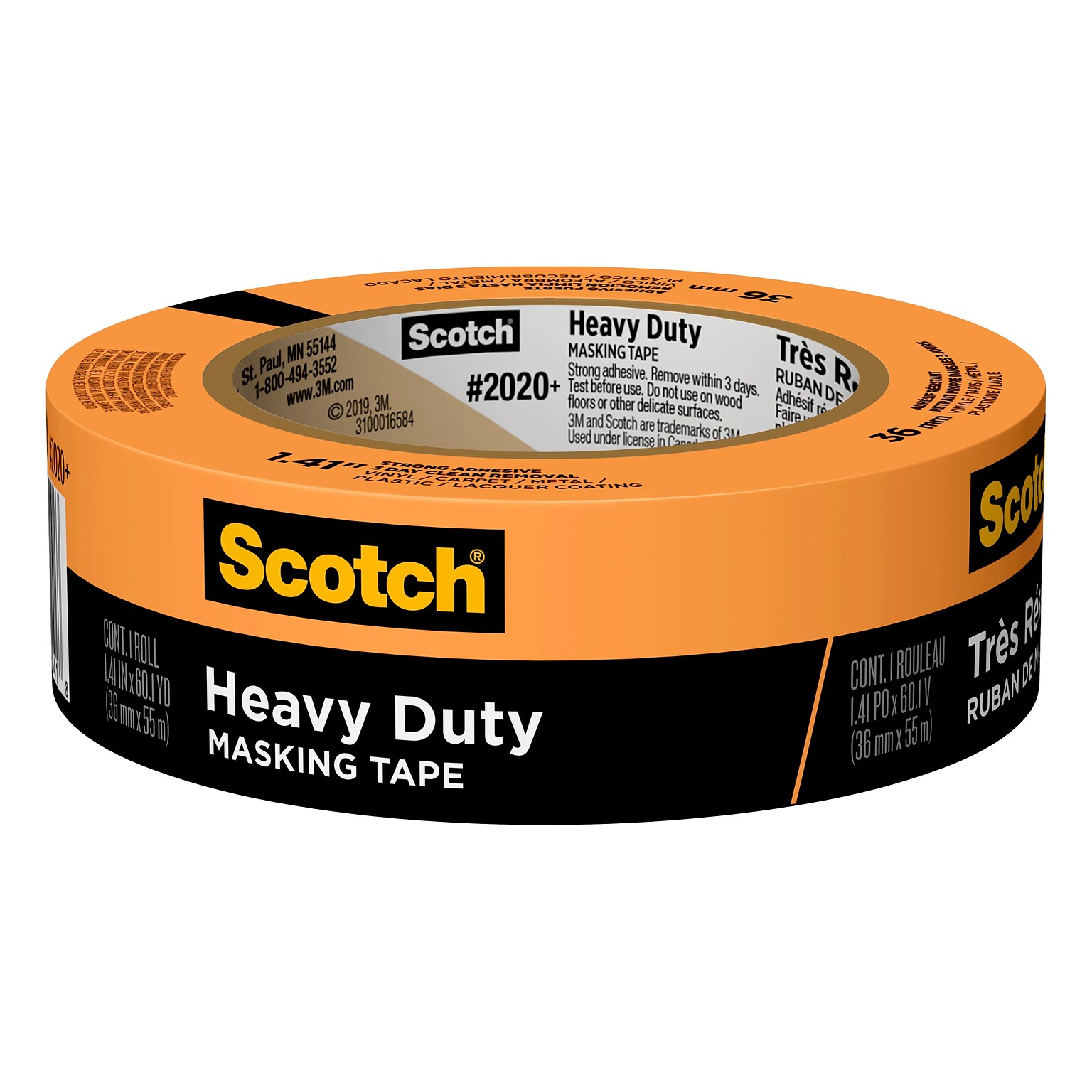 Scotch® Heavy Duty 1.41 x 60.1 yds. Masking Tape, Orange (2020+-36AP)