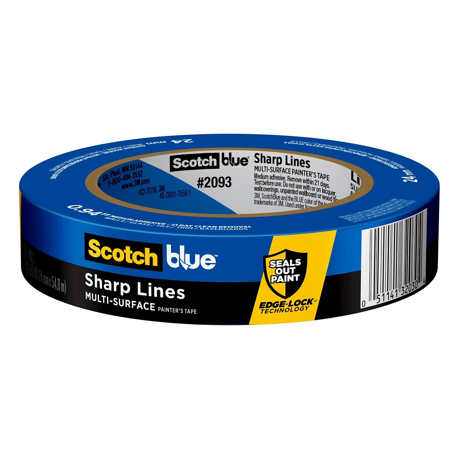 ScotchBlue Sharp Lines 0.94 x 60 yd. Medium Painters Tape (2093-24EC)