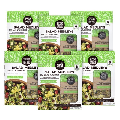 Second  Nature Antioxidant Salad Medleys, Sea Salt & Turmeric, 1 oz., 48/Pack  (1291)