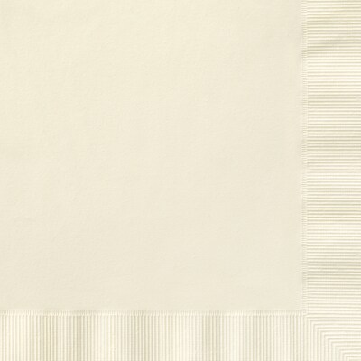 Custom 4-3/4 Square Ecru Beverage Napkin, 3-Ply Tissue, 100/Pack