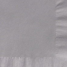 Custom 4-3/4 Square Silver Beverage Napkin, 3-Ply Tissue, 100/Pack