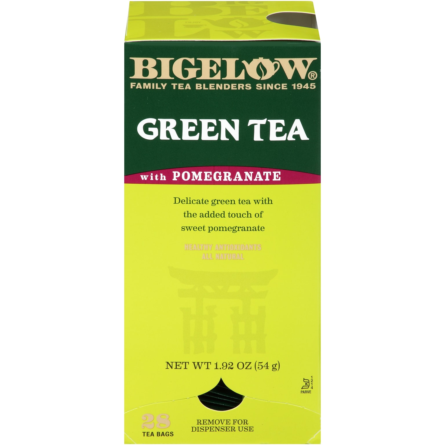 Bigelow, Green Tea with Pomegranate, 28/Box (RCB10363)