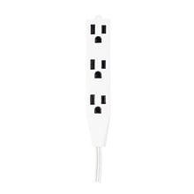 GoGreen Power 8 Extension Cord, 3-Outlet, 16 AWG, White (GG-19608)