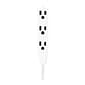 GoGreen Power 8' Extension Cord, 3-Outlet, 16 AWG, White (GG-19608)