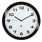 ALBA Silent Wall Clock with Quartz Mechanism, Black, 15 (HORISSIMON)