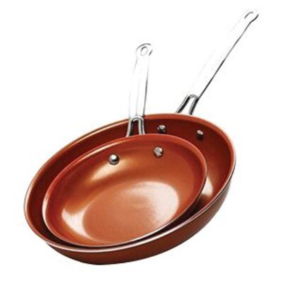 Brentwood Copper Aluminum 2-Piece Non-Stick Frying Pan Set (BFP-2810C)