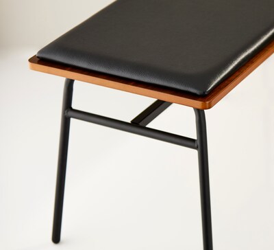 Adesso Carter Fabric Bench, Walnut (WK2079-15)