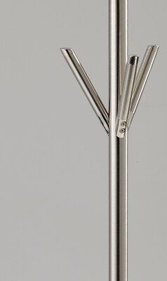 Adesso® Pegs Coat Rack, Brushed Steel (WK2055-22)