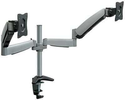 Mount-It! Dual Monitor Mount, Up To 27 Monitors, Silver (MI-7C024)