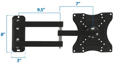 Mount-It! Full-Motion TV Wall Mount for 23" to 55" Flat Screens (MI-2065L)