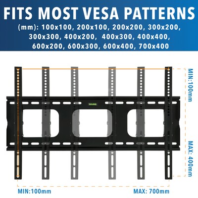 Mount-It! Tilt Wall TV Mount for 32" - 65" Screens, 175 lbs. Max. (MI-303B)