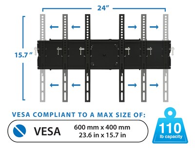 Mount-It! Articulating Corner TV Wall Mount for 32" to 65" TVs (MI-346L)