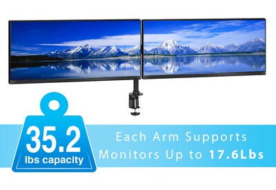 Mount-lt! Adjustable Monitor Mount, Up to 38", Black (MI-3853)