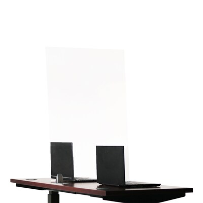 OfficeSource 30W x 30H Acrylic Non-Tackable Screens with Free-Standing Panel Feet, Clear, 2/Pk (VA