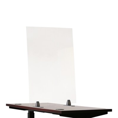 OfficeSource 30"W x 30"H Acrylic Non-Tackable Screens with Free-Standing Panel Feet, Clear, 2/Pk (VARFSPB3030C)