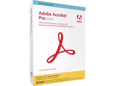 Adobe Acrobat Pro 2020 Student and Teacher Edition for 1 User, Windows, Download (65312078)