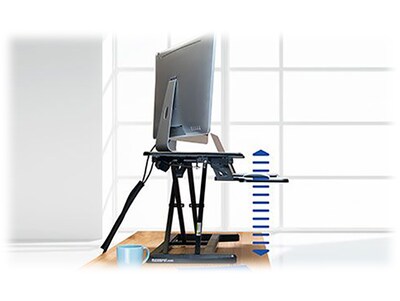 Flexispot 36"W Electric Standing Desk Converter, Black (EM7MB)